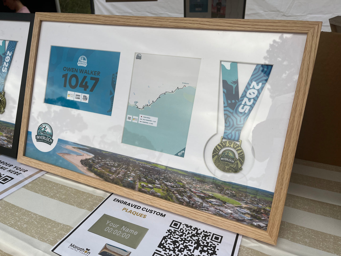 Official Inverloch Marathon Medal Display Frame
