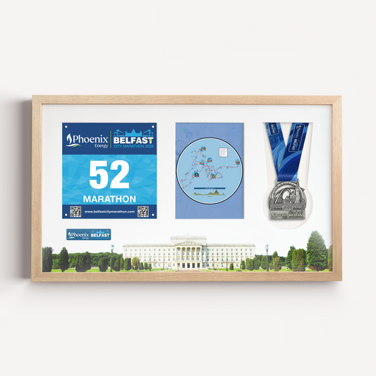 Belfast Medal, Race Map & Bib Display Frame - Official