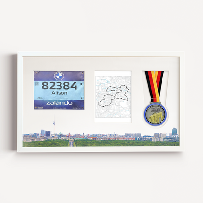 Berlin Medal, Race Map & Bib Display Frame - Official