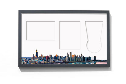 Chicago Marathon, Medal, Map & Bib Display Frame