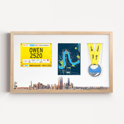 Brisbane Medal, Race Map, Bib Display Frame - Official
