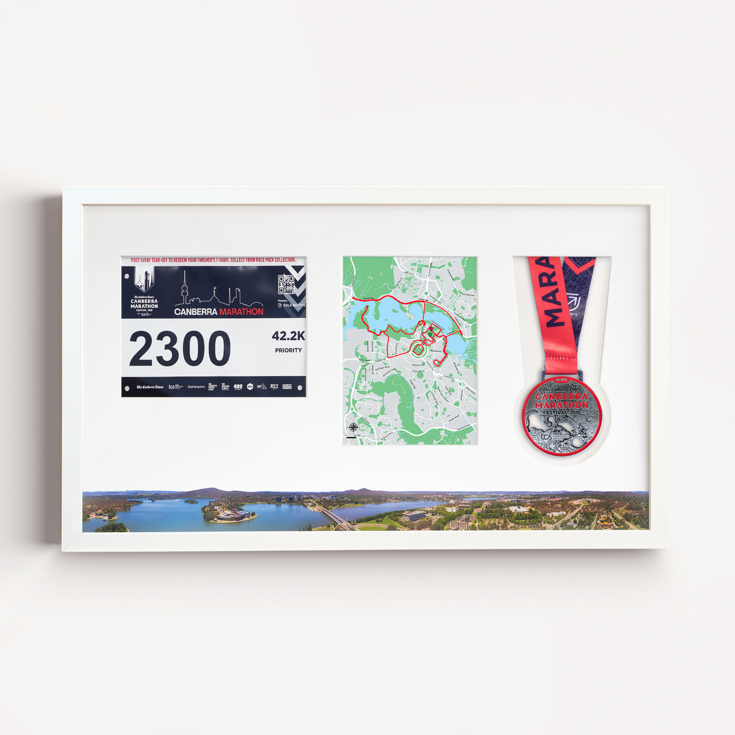 Canberra Medal, Race Map & Bib Display Frame - Official